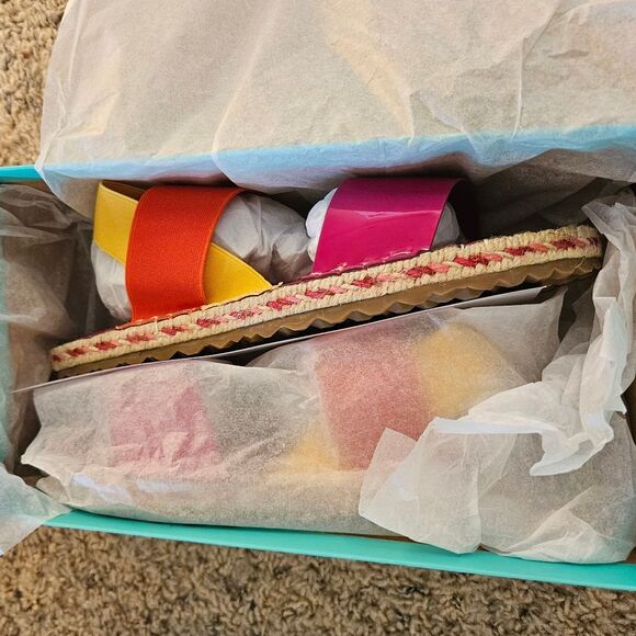 New Nina Daybreaks Minx Pink, Yellow and Orange Colorful Sandals - Picture 7 of 11